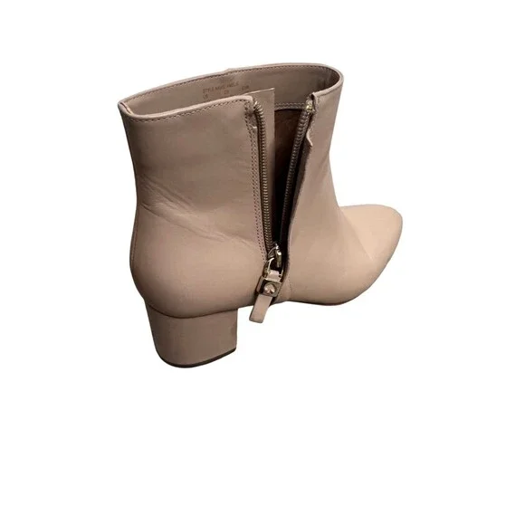 Kate Spade New York Alessia Leather Side Zip Ankle Bootie Size 8.5 Nude Beige - Picture 13 of 14